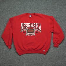 Vintage University Of Nebraska Sweatshirt Adult XL Red Champions 1994