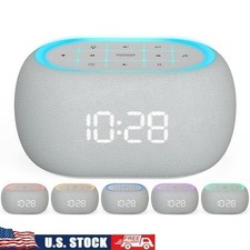 Sound Machine Alarm Clock Bluetooth Speaker Night Light Sleep Timer White Noise