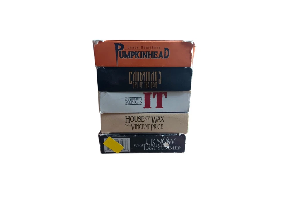 VHS horror lot -5 Movies. Pumpkinhead, Candyman, It, House of Wax - Image 2 of 4