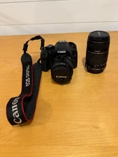 Canon EOS Rebel T2i DSLR Camera with two lens - 18-55mm & 55-250mm, charger