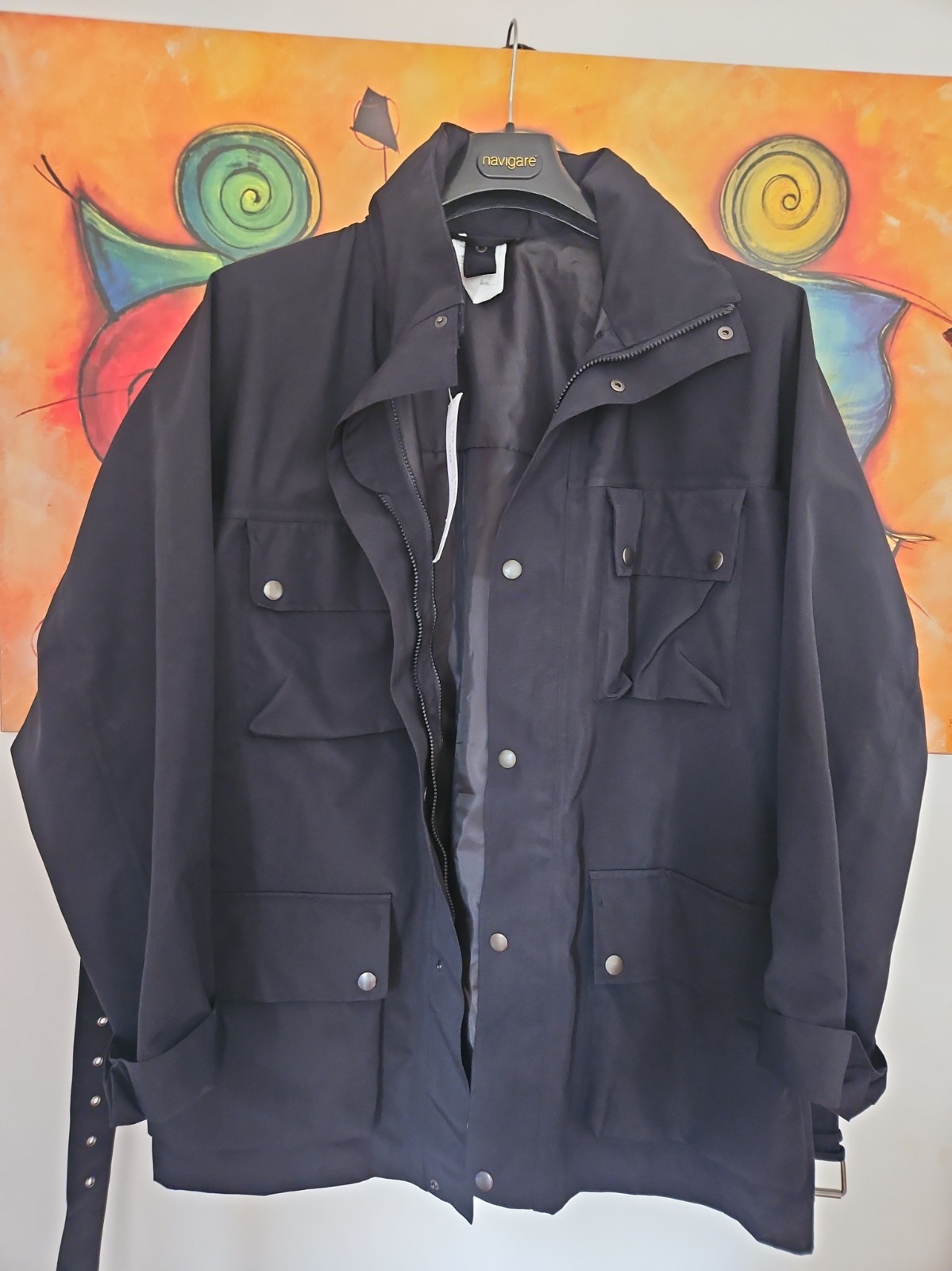 CC Rara Originale Giacca Vento TL Italia Taglia Xl 54 Nero Cuneo Dotazione