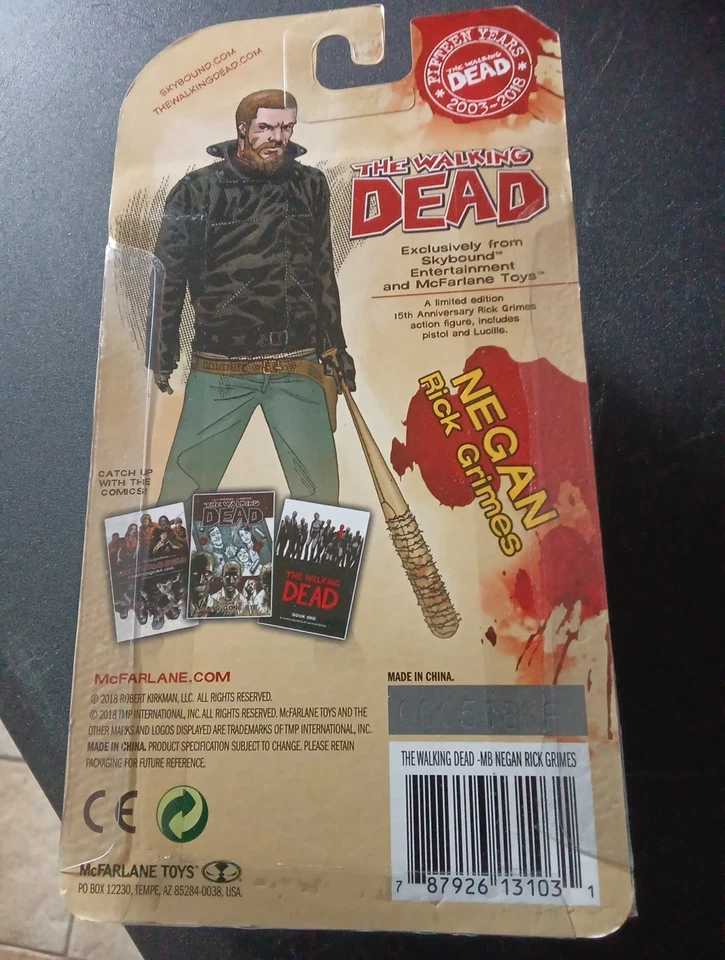 Skybound Megabox Exclusivo The Walking Dead Negan Rick Grimes SANGRIENTO Foto 2 de 3