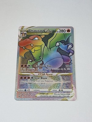 Pokmon TCG Charizard VSTAR Rainbow Secret Rare Card Brilliant Stars  174/172 NM | eBay