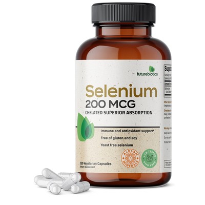 Selenium 200 mcg - Selenium Amino Acid Complex - Essential Trace Mineral with...