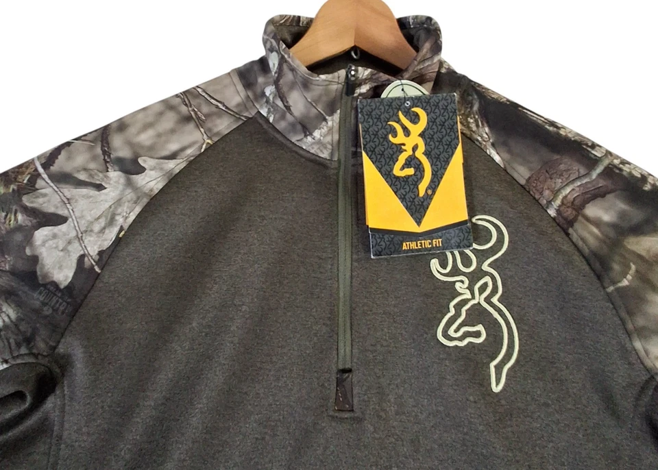 Browning Women's Bellum Mossy Oak 1/4 Zip Jacket M Athletic Scent Control NWT - Image 3 of 4