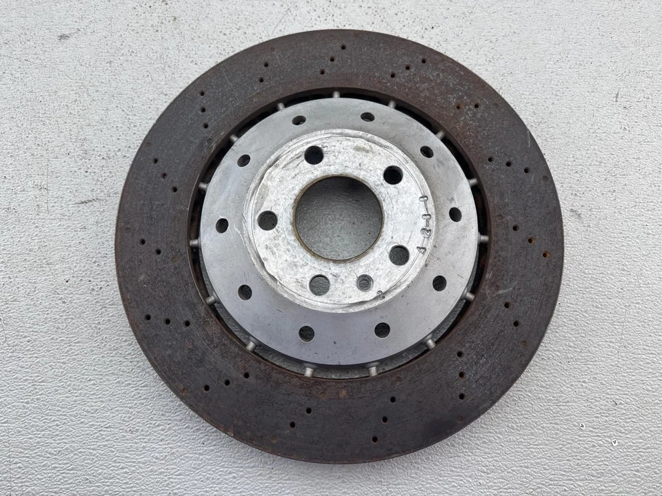 2008-2013 AUDI R8 FRONT LEFT & RIGHT BRAKE DISC ROTOR 420615301D OEM SET - Image 3 of 4