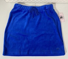 Juicy Couture Regal Velour Royal Blue Skater Skirt Y2K Crown Embroider Sm NWT