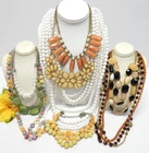 VINTAGE TO NOW FASHION/COSTUME JEWELRY NECKLACE LOT, ASSORTED TYPES & MATERIALS