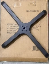 Textured Cast Iron Black Table Base 24" Across 3" Dia X-Base XU-T2430-BASE-GG