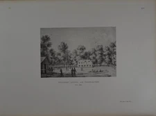 Antique Paris France Art Print Restaurant Ledoyen Champs-Elysees  1900 Original