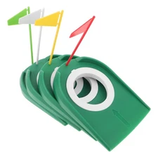 4 Pcs Golf Putting Cup Decorative Flags Backyard Garage Accessories
