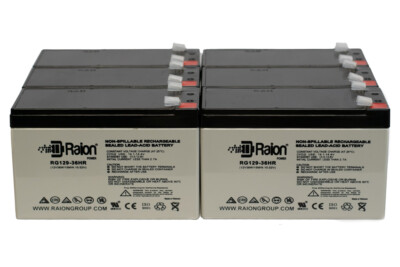 Raion 12V 9Ah UPS Battery For APC BACK-UPS ES BE650BB - 6 Pack