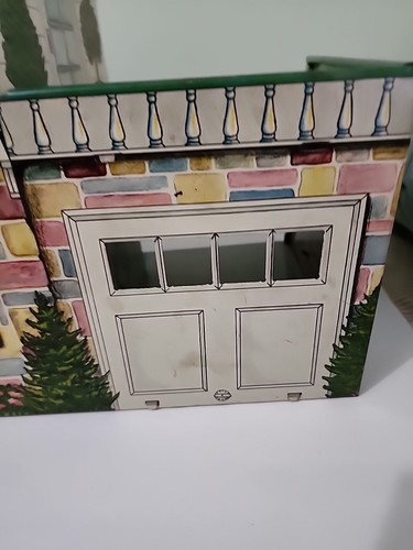 Vintage 1950er Jahre Marx Litho Metall Blech Puppenhaus möbliert mit extra Material - Bild 3 von 16