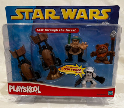 Star Wars PLAYSKOOL FAST THROUGH THE FOREST Figures Vehicles Set 2002