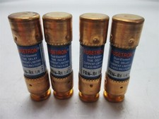 Lot of 4 Bussmann Fusetron FRN-R-6-1/4 Dual-Element Time-Delay Fuse, 6-1/4 Amps