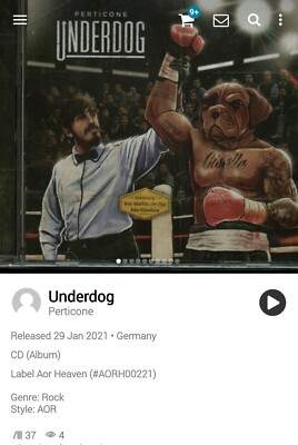 Perticone ~ Underdog CD 2021 WestCoast Hi-Tech AOR Melodic Yacht Rock Champlin