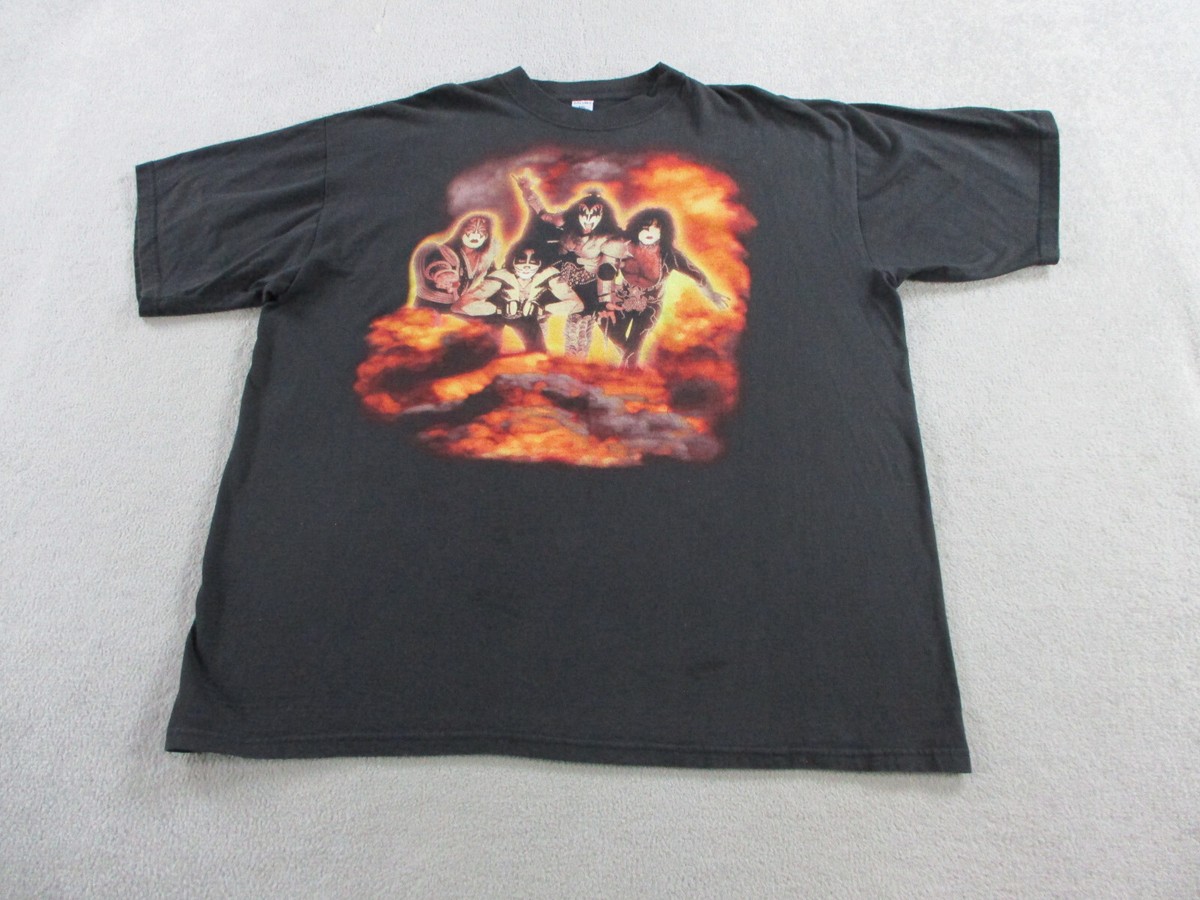VINTAGE Kiss Shirt Adult 2XL XXL Black Psycho Circus Live in