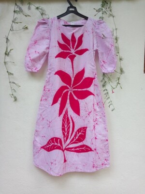 Women's Fashion Long Dress Batik Handmade Cotton Summer