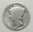1916-P Silver Winged Liberty Mercury Dime first year of the series
