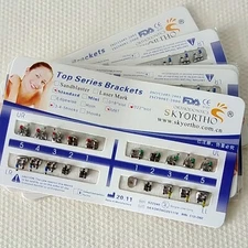 5Bag Dental Orthodontic Brackets Metal Brace Standard MBT 022 Hooks 345 Mesh 