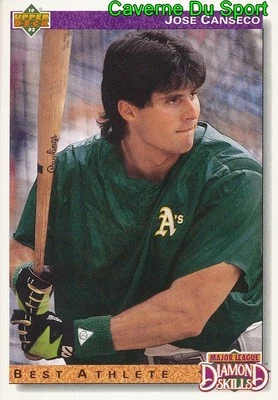 649 JOSE CANSECO DS OAKLAND ATHLETICS BASEBALL CARD UPPER DECK 1992 - Photo 1/2