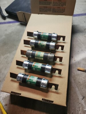 Lot Of 5 Fusetron  FRN-R 70 Electrical Fuse - Silver
