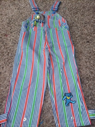 Toddler kids Overalls One Of A Kind Stripped Happy Kids Overalls. Size 4 Dancing - Picture 4 of 10