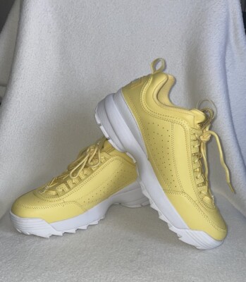 Fila Disruptor Shoes Yellow Women’s Size 9- Worn Once Or Twice