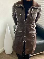 GIPSY Ledermantel, XS, kurz, braun, leicht tailliert, inkl. Loop, wie neu