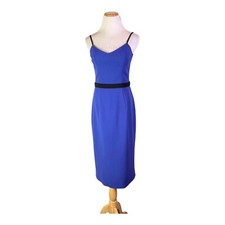 Dress the Population S Emma Bodycon Dress Sleeveless Spaghetti Straps Blue