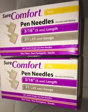 Sure Comfort Mini Pen Needles 32g 5 32 In 4mm 100 Ea For Sale