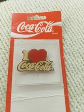 Vintage 1990 I Love Coca Cola Pin. NIP. Made In The USA.