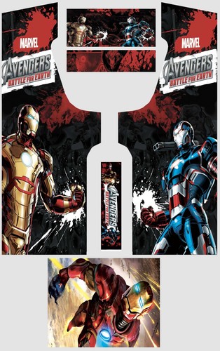 Stickers Avengers Pour Borne D'arcade MAME – Univers Marvel – Neuf