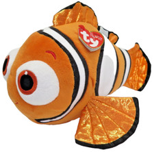 2016 Ty Sparkle Disney Finding Nemo 11" Plush Clown Fish Soft Toy Stuffed Animal
