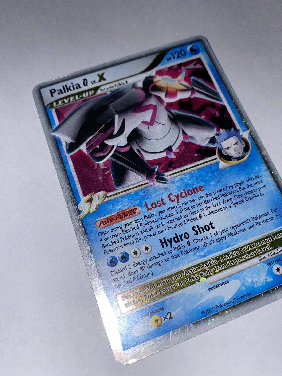 Pokémon Palkia G LV.X 125/127 Damaged Platinum Base Set Ultra Rare RIPPED  008