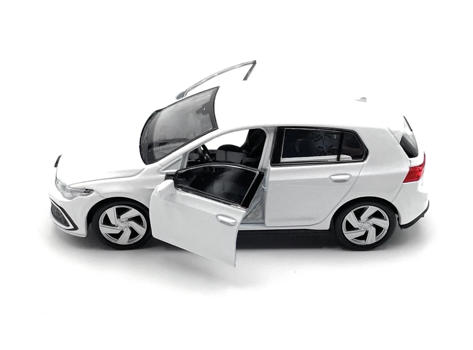 Modellino Auto VW Golf 8 L GTI 1:34-39 Bianco Miniatura Veicolo - Immagine 2 di 4