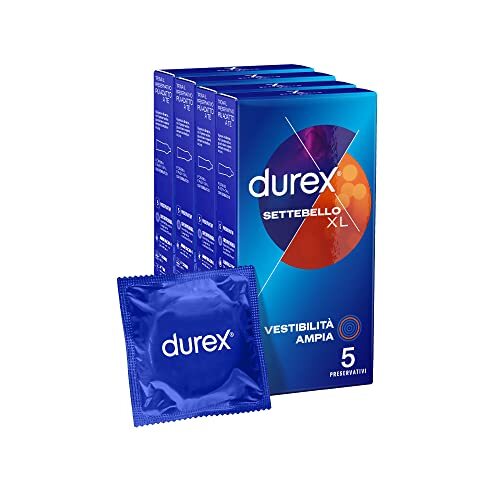 Durex Settebello XL Preservativi Extra Large - 5 PZ x4