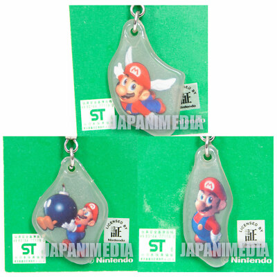 Retro Super Mario 64 Mascot Charm 3pc Set Nintendo JAPAN 1