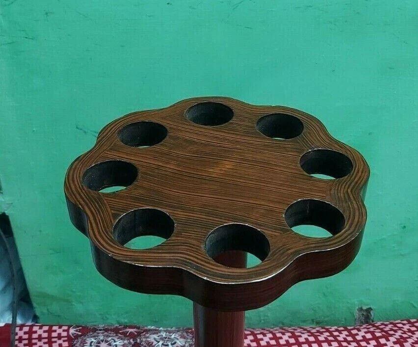 Bastón tallado de madera hecho a mano soporte bastón estante de almacenamiento decoración del hogar Foto 3 de 4
