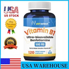 Vitamin B1 Thiamine 500 mg - 120 Vegetarian Tablets