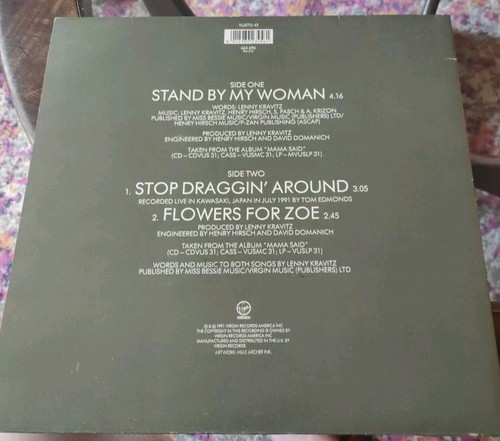 LENNY KRAVITZ Stand By My Woman Near Mint 12" Vinyl Single Very Good Plus Pic - Picture 8 of 12
