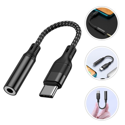 Adaptador de auriculares USB C USB C a adaptador auxiliar accesorio de interfaz de audio USB - Imagen 12 de 12