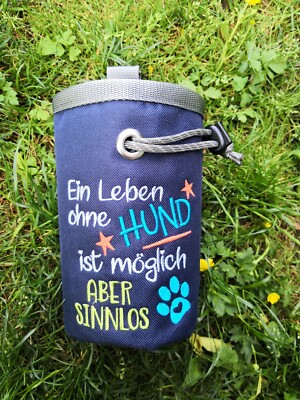 N-LB0001-05 Hunde-Leckerlibeutel - Futterbeutel - bestickt -  Handmade 