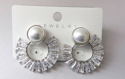 Boucles D’oreilles Pailletées éventails - Argenté Sans Nickel - Neuves Avec étiquettes
