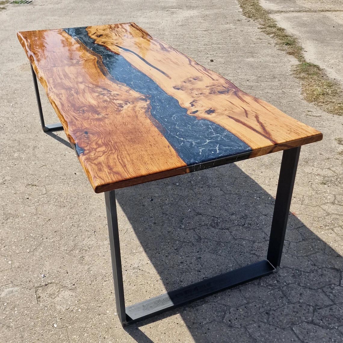Wooden Resin Epoxy Table Top, Epoxy Resin River Table, Live Edge Table top Decor