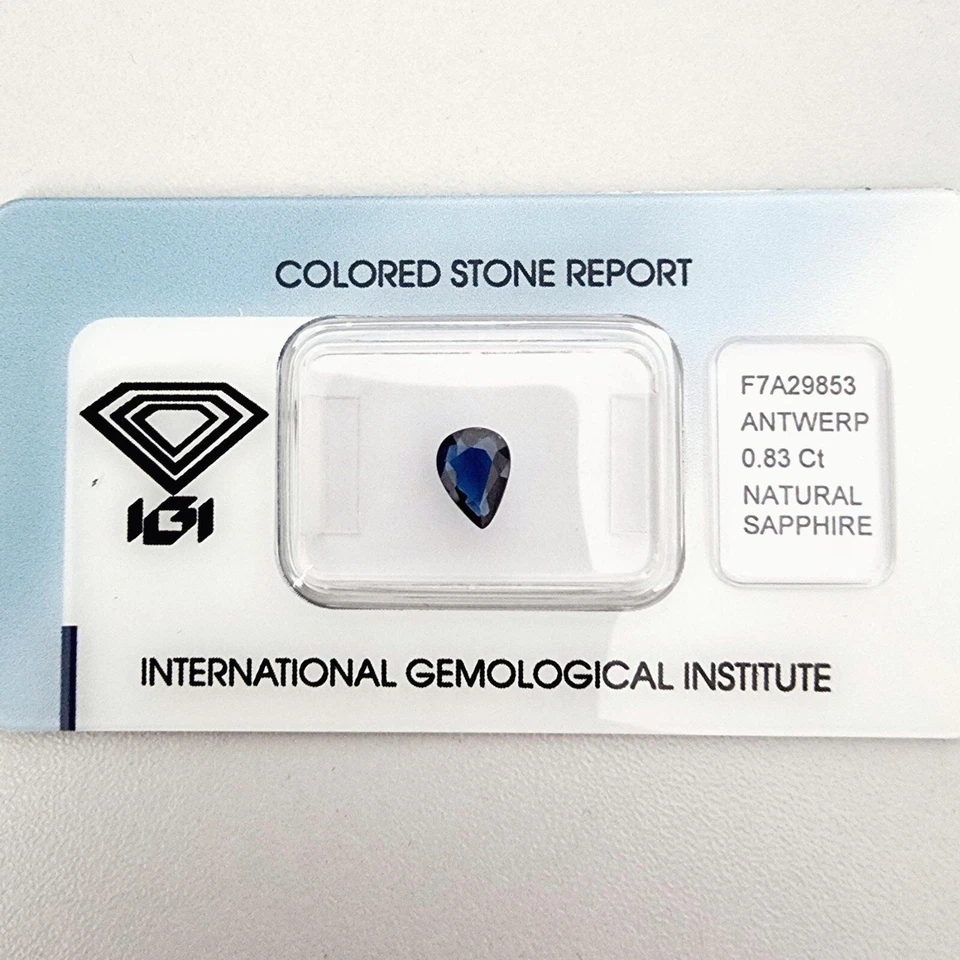  Zafiro Azul - 0.83 ct - International Gemological Institute (IGI) - Imagen 2 de 4