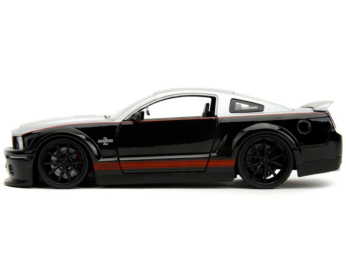 2008 FORD SHELBY MUSTANG GT-500KR SILVER & BLACK 1/24