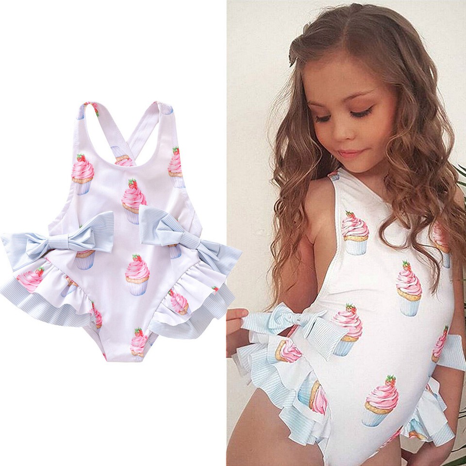 Swimwear Girls Kids Swimsuit Toddler 1-Piece Bikini Set Bathing Suit Beachwear | eBay