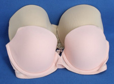 Wacoal On Gossamer Underwire Padded Push Up Strapless Bra Lot Size 32DD H6507