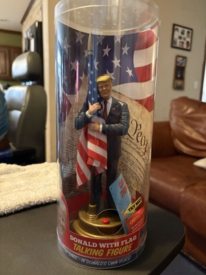 Donald Trump Talking Figure Doll,W/Flag W/Trumps Voice 17 Audio Lines Brand New!
